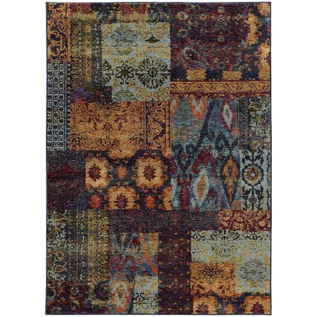 Oriental Weavers Area Rugs, Andorra 7137A 9X12 Rectangle - Multi/ Blue-Nylon/Polyp A7137A260370ST